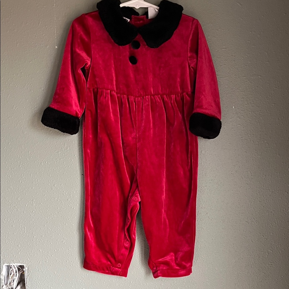 Expressions Vintage Red and Black Baby Outfit